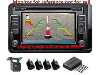 Parkirišče radar video monitor detektor 4 sistem izvirno Sliko, primerna za BMW delo za 12V vsak avto styling detektor fotoaparat radar