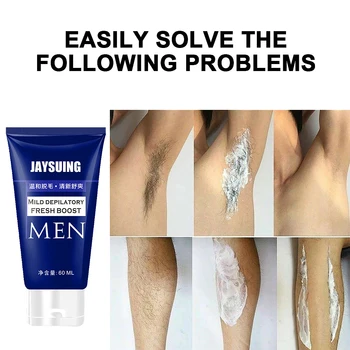 60ML Naravnih Moških Hair Removal Cream Blage Sveže Depilacijska Prilepite Brade Brki Odstranjevalec Unisex Nežno Odstranjevanje Dlak Epilator