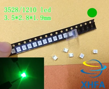 XIASONGXIN SVETLOBE 500pcs SMT SMD 3528 LED 1210 Vode Zeleno Ultra Bright Light-Emitting Diode LED Diode Čip Lučka