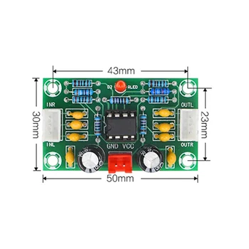 Mini Preamp Op Amp Modul Ojačevalnik Dual Channel NE5532 Preamplifier Ton Odbor 5-Krat Široko Napetost 12-30V
