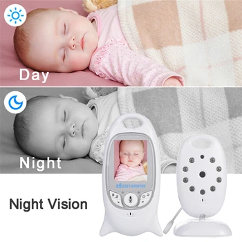 Baby Monitor 2 palca BeBe Baba Elektronska Varuška Radio Video Varuška Fotoaparat Night Vision Nadzor Temperature 8 Lullaby PM030