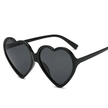 Nova Trendovska Veliko Srce Oblike, sončna Očala Ženske Seksi Modni Črno Prevelik sončna Očala Za Žensko Jelly Okvir Odtenki Očala UV400