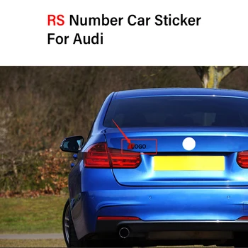 Avto Styling Avto Logotip 3D Kovinske Nalepke Za Audi RS4 Prilegajo Avtomobilu Kapuco Spredaj Zadaj Prtljažnik Značko Emblem Auto Dodatki
