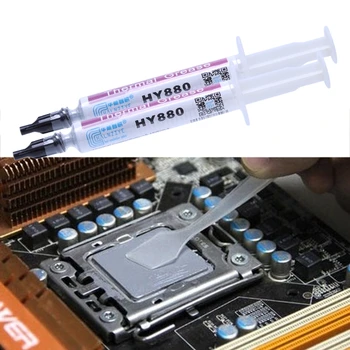 2Pcs 2g HY880 Termalno Pasto Chipset CPU Hlajenje Spojina Silikonska Pasta 5.15 W PROCESOR GPU Hladilnik Hladilni Ventilator Spojina Heatsink