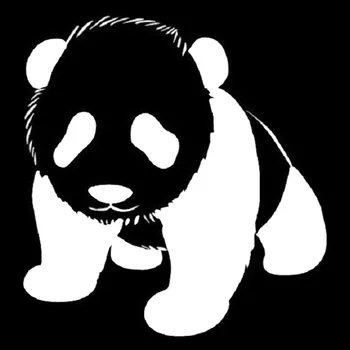 14.4*15,2 CM Panda Baby Avto Styling Nalepko Srčkan Redkih Živalskih Vinil Nepremočljiva Avto Nalepke Črna/Srebrna S1-2192