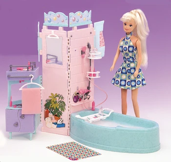 Nov prihod Lepe pohištvo za barbie lutka kopalnica obleko Pribor kadi, bazen Otroci Igrajo Set