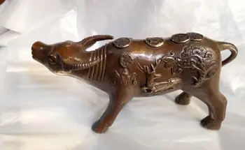 Kitajski stari okraski za likovno baker kavo, ena od dvanajstih nebesno živali, darila prosto živečih živali, kipi
