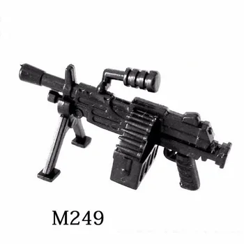 M249 Težki mitraljez Orožja Original mini Igrača Swat Policija Vojaškega Orožja Oprema Združljiva Številke Playmobil