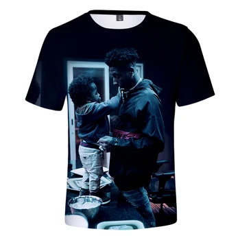 Poletje fant moda krog vratu T-shirt Blueface 3D tiskanja hip-hop kratki rokavi T-shirt fant in dekle, udobno in kul T-shirt