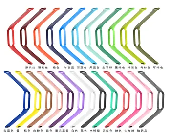 Moda Za Xiaomi Mi Pasu 5 Zamenjava Pasu Šport Silikonski Trak M5 Manšeta Zapestnica Dveh odtenkih Zamenjava Pasu 25 barvo