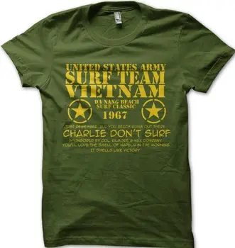 Charlie Dont Surf Apokalipsa Zdaj Vietnam Natisnjeni T-Shirt Oz9140
