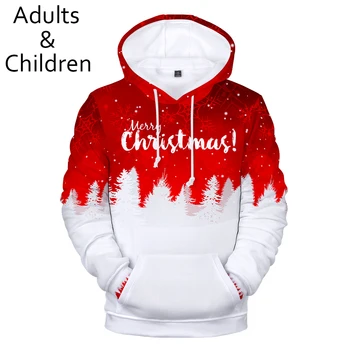Priljubljena 3D Božični priljubljena risanka moški/ženske, otroci hoodies je novo pomlad/jesen puloverji otroci Božič sweatshirts hoodie