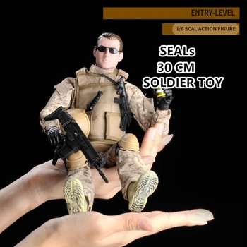 1:6 12 Inch 30 cm PEČAT Plastičnih Realne Vojak lutka Vojaške Model Vojak Zbirka Darilo Igrača Orodje