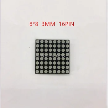 LED Dot Matrix Zaslon 16pin šahovnica z 8 × 8 3 mm Rdeči LED zaslon 1088BS