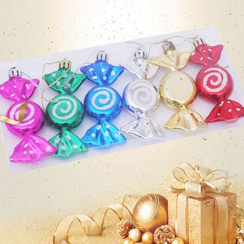 Candy Obliko Božični Okrasek, Pisane Mini Darilo Polje Božično Drevo Obesek Novoletni Okraski Okraski