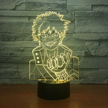 Naruto 7 Sprememba Barve 3D Led Vizualno Modeliranje Anime Slika Noč Svetlobe Otroci se Dotaknite Gumba Usb namizne Svetilke Doma Dekor Razsvetljavo Darilo