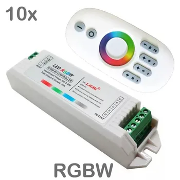 BREZPLAČNO DHL 10sets/veliko DC12V/24V 24A 2.4 G RF LED Zatemnitev Zaslona na Dotik Plošče RGBW Krmilnik za RGBW LED Trakovi