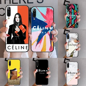 Francoski luksuzne blagovne znamke CELIN Telefon Primeru Kritje Za Xiaomi Mi Opomba 8 9 3 9 A2 A3 9T 10 Max Pro Lite Ultra Black Črni Pokrov Hoesjes