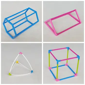 3D Geometrijske Oblike Stavbe Sestavite Komplet Otroci Matematike, Geometrije Izobraževalne Igrače učni Pripomočki