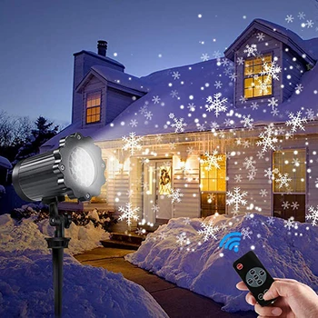 Laserski Projektor Božični Okraski Svetilka Za Domačo Blizzard Projekcija Mini Sneguljčica Blizzard Označite Osebe Luči