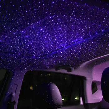 NOVA LED Avto Streho Star Noč Svetlobni Projektor Vzdušje Galaxy Lučka USB Dekorativne Svetilke Nastavljiv Več Svetlobnih Učinkov