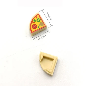 Debelo Pizza Stavbe Brick Block Hrane Igrajo Hiša za Otroke, Igrače, Primerni za Večji Blok