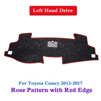 Avto Styling Anti-slip Mat Camry 2012-2017-2018 RHD&LHD Rose Vzorec nadzorni Plošči Mat Zaščitna Ploščica Odtenek Blazine Mat