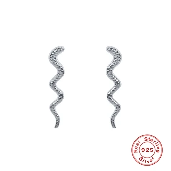 GS 925 Sterling Srebro Stud Uhan Za Ženske do leta 2020 Trend Kača-oblikovan Piercing Preproste Uhane Modni Nakit Dodatki