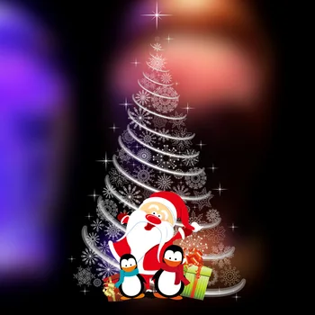 Novo 2019 Božični Dekor Stenske Nalepke Božiček Božična Drevesa Okraski Okno Nalepke Domov Trgovina Windows Božični Dekor