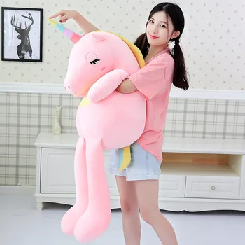 New Big Size Soft Unicorn Animal Plush Toy Stuffed Sofa Cushion Home Decoration Girlfriend Pillow