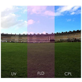 UV+CPL+FLD 3 V 1 Objektiv Filter Komplet z Vrečko Objektiv Kamere Filter Zamenjava Objektiva s Kapuco in Čiščenje Kompleta