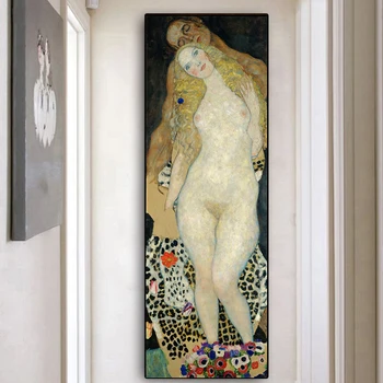 Klasična Umetnik Gustav klimt, ki jih Seksi Ženska Povzetek Oljna slika na Platno, Tisk Plakatov Sodobne Umetnosti Stenske Slike Za dnevno Sobo