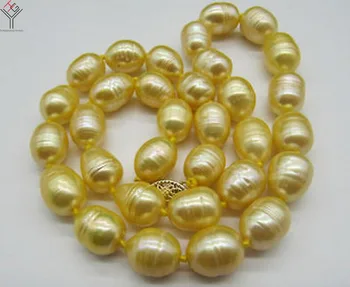Poroka Ženske, Nakit Ogrlica 10-11 mm Svetlo Zlato Barvo Pearl Ovalne, okrogle Naravnih Sladkovodnih Biserov Choker Ogrlica