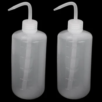 2pcs 500 ml Desnega Kota Upogiba Nasvet Plastičnih Tekočina za Shranjevanje Stisnite Stekleničko