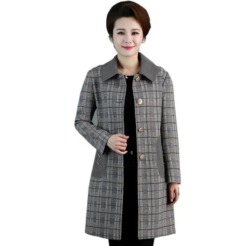 Klasičen plašč Ženske velikosti Windbreaker predalčni coats jeseni srednjih letih, ženske obleke, Visoke kakovosti korejski modnih oblačil 03