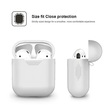 Mehke Silikonske Primeru Slušalke za Apple Airpods primeru Bluetooth Brezžične Slušalke Zaščitni Pokrov Polje za Letalski Stroki Uho Stroki Vrečko