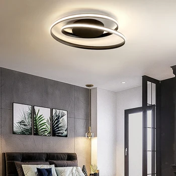 Sodobne minimalistične umetnosti stropne svetilke Nordijska ustvarjalne osebnosti LED dnevna soba, spalnica, jedilnica krog črna / bela osvetlitev