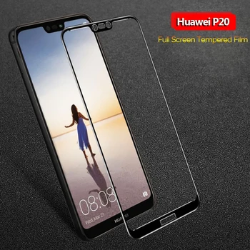 Huawei P20 Pro p20 Film Barvne 3D Ukrivljen Ogljikovih Vlaken Mehak Rob, Kaljeno Steklo Film za Huawei P20 Lite P20Pro Screen Protector