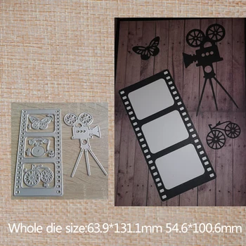 Retro Camera Film Rezanje Kovin Matrice Cut Praksi Roke-na DIY Scrapbooking Foto Album Papir, Kartice, umre Obrti