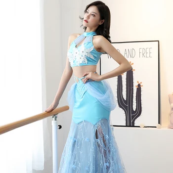 2020 Belly Dance Show Kostume Ženska Seksi Orientalski Ples Konkurence Uspešnosti Oblačila Pravljice Velikem Zamahu Dolgo Krilo