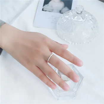 Sodrov S925 sterling srebro poligon obroč ženski stil, trend študent geometrijske umetnosti prstan Velikost HK 12 15