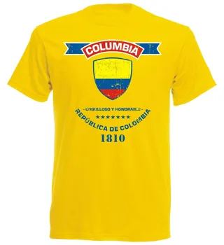 Kolumbien T-Shirt za Moške Nogometaš Soccers 2018 Poletje Novih Moških Smešno Priložnostne Znamke Top Majice Homme Obleko