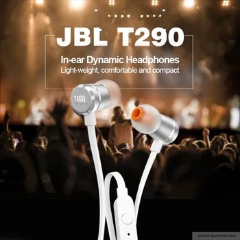T290 JBL 3,5 mm Žične Slušalke Stereo Glasba Šport Čisti Bas Slušalke 1-Gumb za Daljinsko Hands-free Call s Mic za Pametne telefone