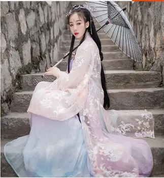 Vintage Tang bo Ustrezala Stari Hanfu Obleka Ženske Kitajski Tradicionalni Kostum Fairy Princess Nacionalni Ples žensk hanfu kostum