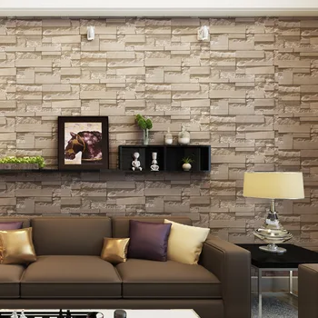 Luksuzni Kamniti zid, 10M Non, Tkane Ozadje Roll de papel parede 3D Dnevna Soba Ozadju Wall Decor Art Stene Papirja