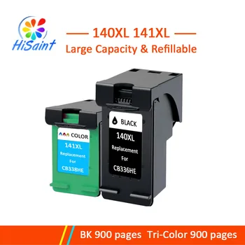 HIsaint 140XL 141XL Refilled Ink Cartridge Replacement for HP 140 141 for Photosmart C4583 C4483 C5283 D5363 Deskjet D4263