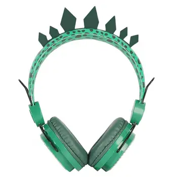Lahke slušalke Nastavljiv Dinozaver Design Otrok Žične Stereo Slušalke za Učenje