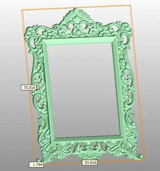 Okvir 3D model v STL formatu cnc carving graviranje usmerjevalnik olajšave Artcam Aspire F3