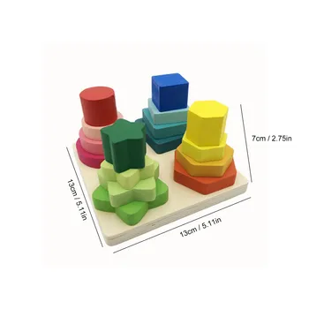 Montessori Izobraževalne Igrače, Lesene Igrače za Otroke Učna Vaja Roke-na sposobnost Geometrijske Oblike Ujemanje Igre