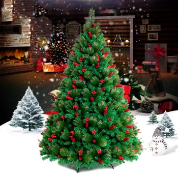 1,5 M/1,8 M/2.1 M/ borovih iglic šifriranje rdeče Božično drevo družinski hotel, nakupovalna središča Božični okraski, blago